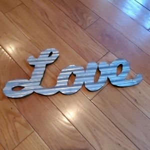 Love metal wall hanging